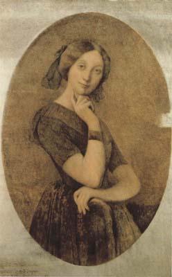 Jean Auguste Dominique Ingres Portrait of Vicomtesse Louise-Albertine d'Haussonville (mk04) oil painting picture